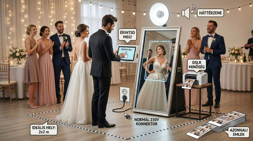 Selfie gép (szelfigép) vásárlás vagy bérlés? Őszinte kalkuláció 8 Modern selfie tükör, tökéletes esküvői vagy rendezvény fotózáshoz.